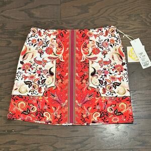 Etcetera Vibrant Floral and Paisley Print Skirt - Size 10 NWT